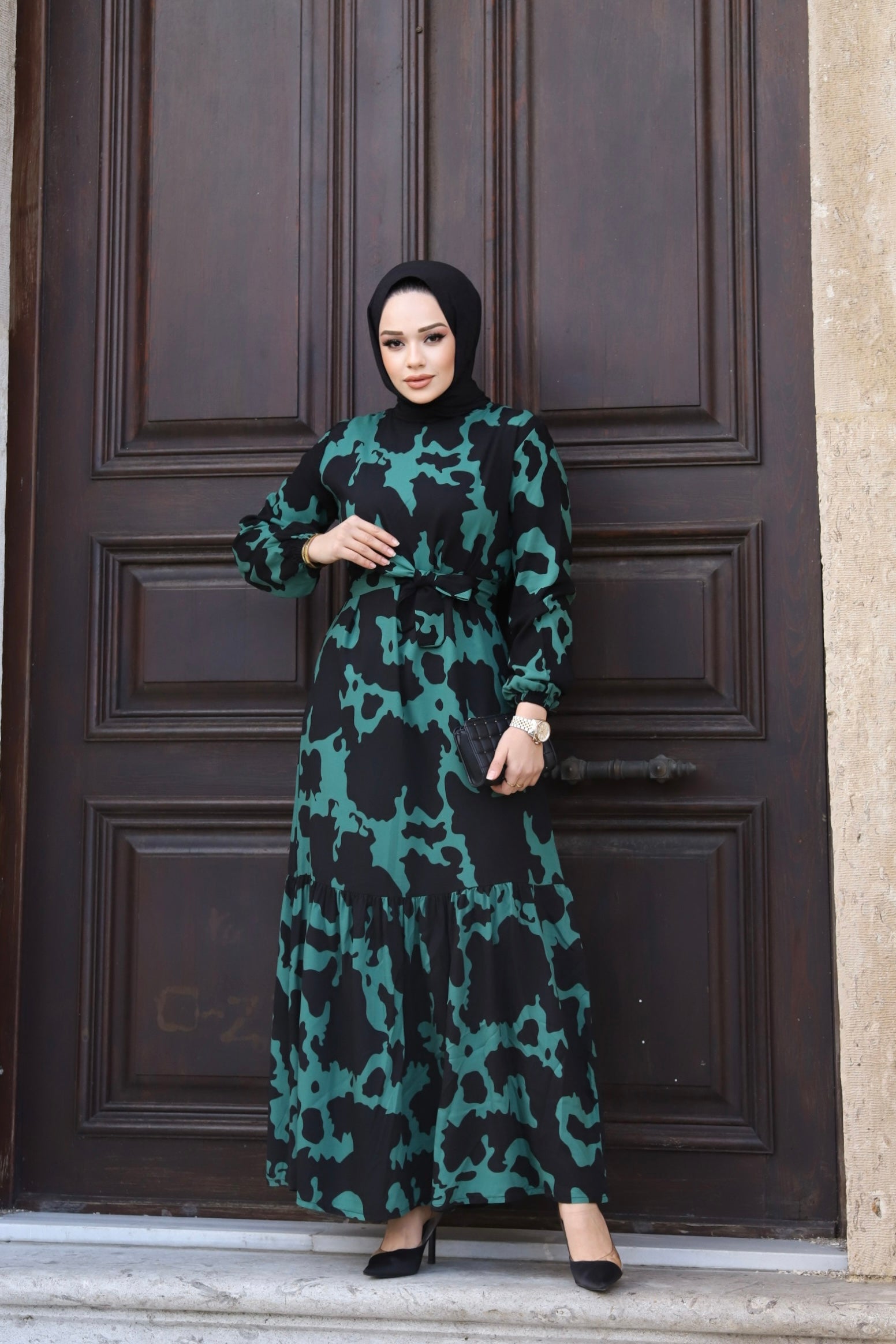 Modest Sahar Patterned Dress 38 Modest Sahar Patterned Dress 38