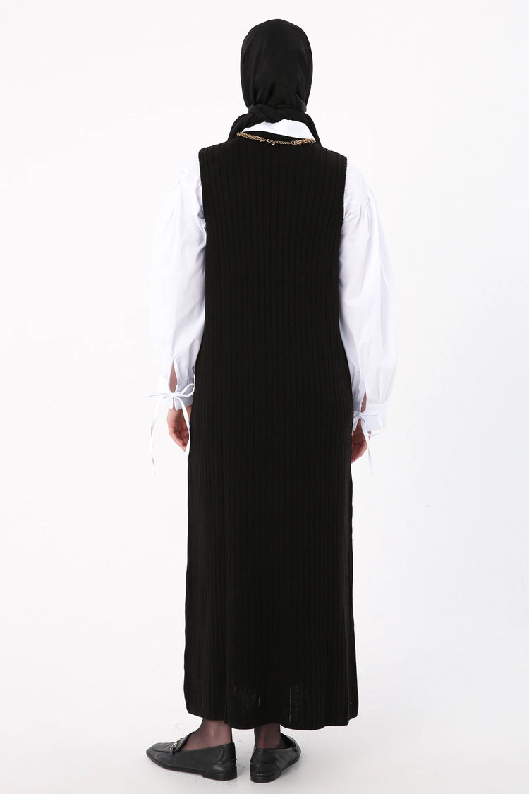 Ribbed Knit Sleeveless Dress 