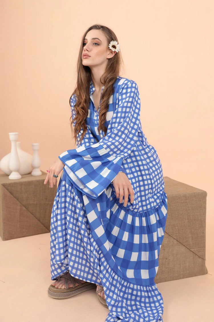 Gingham Blue Dress